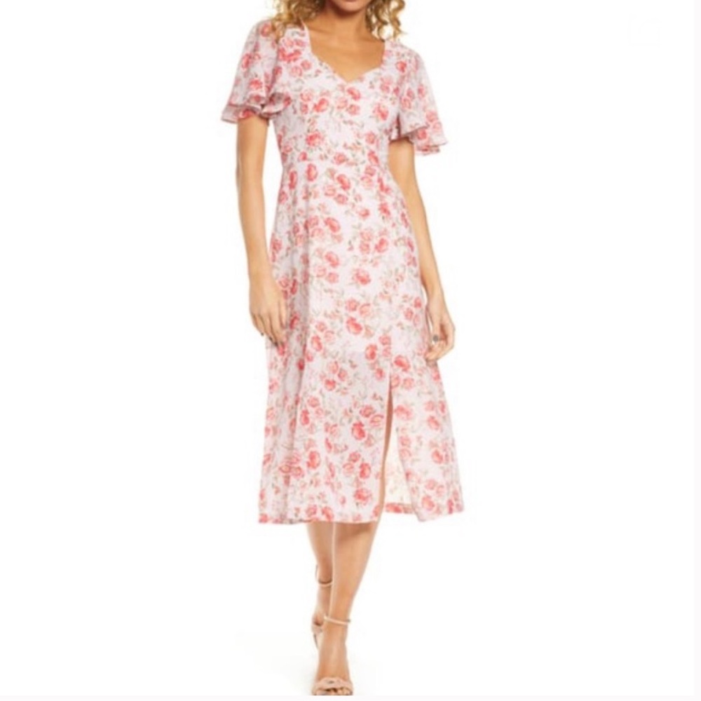BB Dakota Endless Rose Pink Midi Dress